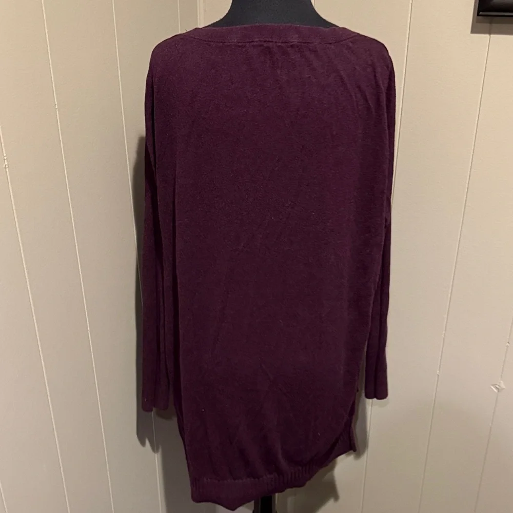 Victoria's Secret Casual Purple Crew Neck Cashmere Sweater with Pockets